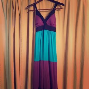Color Block Maxi Dress
